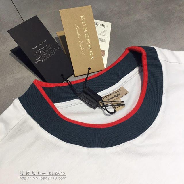 Burberry短袖 2019春夏新款 植絨印花T恤 巴寶莉T恤   tzy1601
